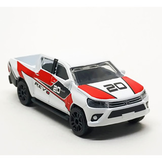 Majorette Toyota Hilux Revo - Series 4 White/Red ล้อ D5S Scale 1/58 (8cm) ไม่มี package