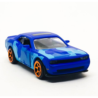 Majorette Dodge Challenger SRT Hellcat - Camouflage Blue ล้อ 6SG Scale 1/66 (8cm) ไม่มี package