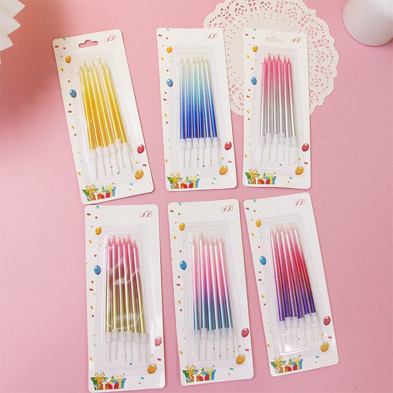 เทียนวันเกิด เทียนไล่สี มีหลายสี พร้อมส่ง ร้านไทย