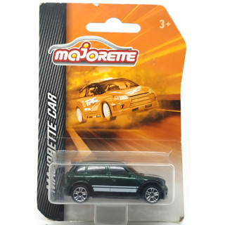 Majorette Mini Cooper WRC - White Stripes - Dark Green ล้อ D5S Scale 1/57 (8cm) package แบบยาว