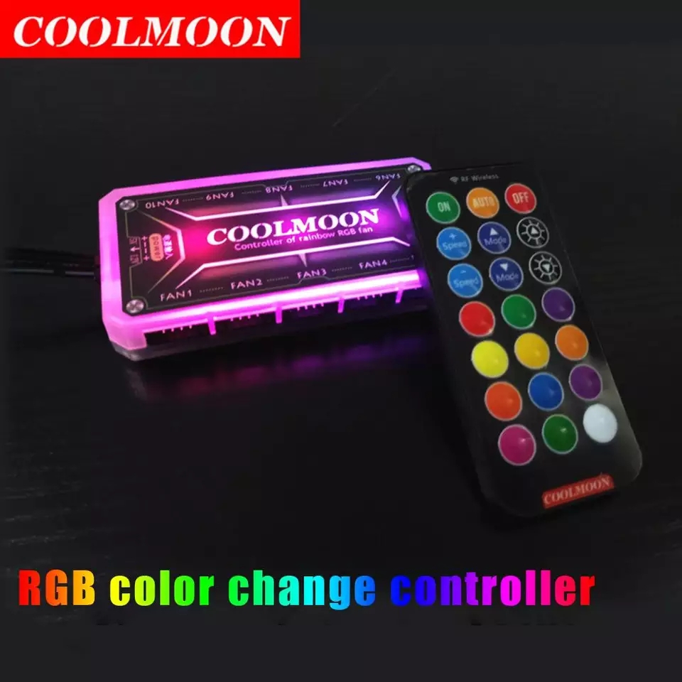 กล่องปรับไฟ Coolmoon RGB Hub Controller 6 Pin Standard with Remote