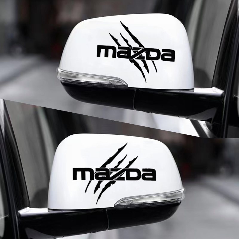 สติกเกอร์ติดรถยนต์ 2 ชิ้นสำหรับ MAZDA 3 CX3 CX9 CX5 CX8 MAZDA6 MX-5 CX30 สติกเกอร์ตกแต่งกระจกมองข้าง