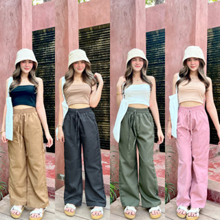 🌈 SpinnyHouse 🌈 กางเกงขากระบอก เอวสูง ผ้าไมโครเนื้อดี❤💛งานสวย งานตามหา แมชง่าย💚💕งานสวย💜💛💚💙กางเกง ไมโคร ไมโคร P402A