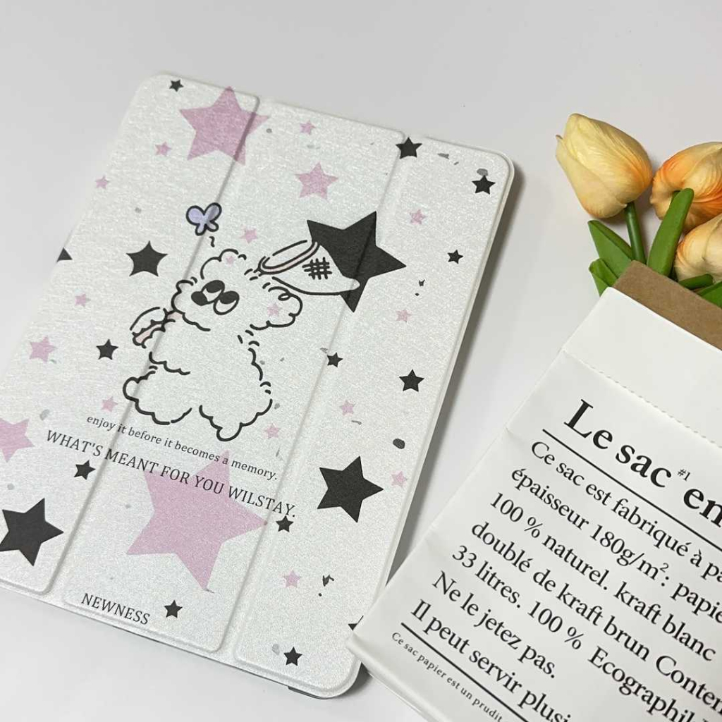 พร้อมส่ง เคสไอแพด Gen9 Air5 เคสiPad Star running bear Gen8 Gen10 ใส่ปากกาได Air6 MINI7 pro11 2024