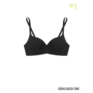 SABINA BRALESS เสื้อชั้นใน Invisible Wire (Set 2 ชิ้น) (ไร้โครง) รุ่น Pretty Perfect รหัส SBXU8301BK สีดำ