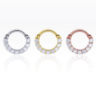 PiercingRoomByJay, CZ Eternity Clicker Hoop ห่วงเพชร เงินแท้