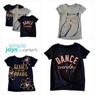 เสื้อยืดเด็กผู้หญิง Carters แบรนด์แท้ ขนาด 1-5 ขวบ😊มือ 1