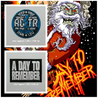 ส่งฟรี A Day to Remember ตัวรีดติดเสื้อ อาร์มรีด  ตกแต่ง หมวก กระเป๋า แจ๊คเก็ตยีนส์  Embroidered Iron on Patch  DIY Jean