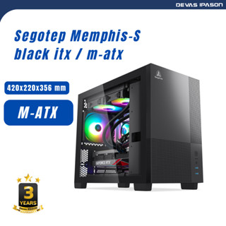 SEGOTEP COMPUTER CASE (เคสสำหรับคอมพิวเตอร์) Memphis-S ITX / M-ATX (BLACK) รับประกัน 3 ปี โดย Devas IPASON