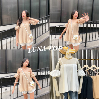 LUNA TOP🥞🍰 สายเดี่ยวแขนพอง สายเดี่ยวถอดแขน สายเดี่ยวเกาะอก สายเดี่ยวแขนบอลลูน สายเดี่ยวตัวยาวน่ารักๆ