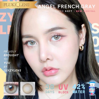 คอนแทคเลนส์ 🌟 Angel French gray / brown 🌟 รุ่นใหม่ เลนส์กรองแสง ใส่นิ่มสบายตา กรองแสง Luxzylens
