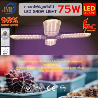 หลอดไฟปลูกต้นไม้ LED แสงแดด หลอดไฟปลูกผัก ไฮโดรโปนิกส์ กัญชา สว่างมาก กระบองเพชร ประหยัดสุดๆ ต้นไม้โตเร็ว