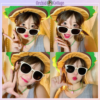 [จัดส่งที่รวดเร็ว]แว่นตาแว่นตากันแดดทรงกลมใหม่ของเกาหลีใต้สีชานมเวอร์ชั่นเกาหลี INS แฟชั่นสุทธิสีแดงแว่นตากันแดดสไตล์เดี