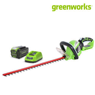 Greenworks เครื่องเล็มพุ่มไม้ ไร้สาย 24 นิ้ว 40V (ครบชุด) รวมแบตฯ 4.0 แอมป์ และที่ชาร์จ