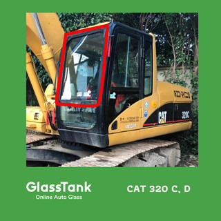 กระจกหน้าแคท CAT 320 c,d กระจกแม็คโคร