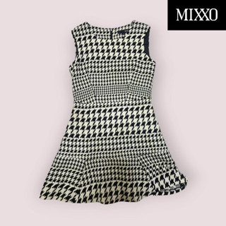 มินิเดรสเกาหลีเเขนกุดลายชิโนริ MIXXO