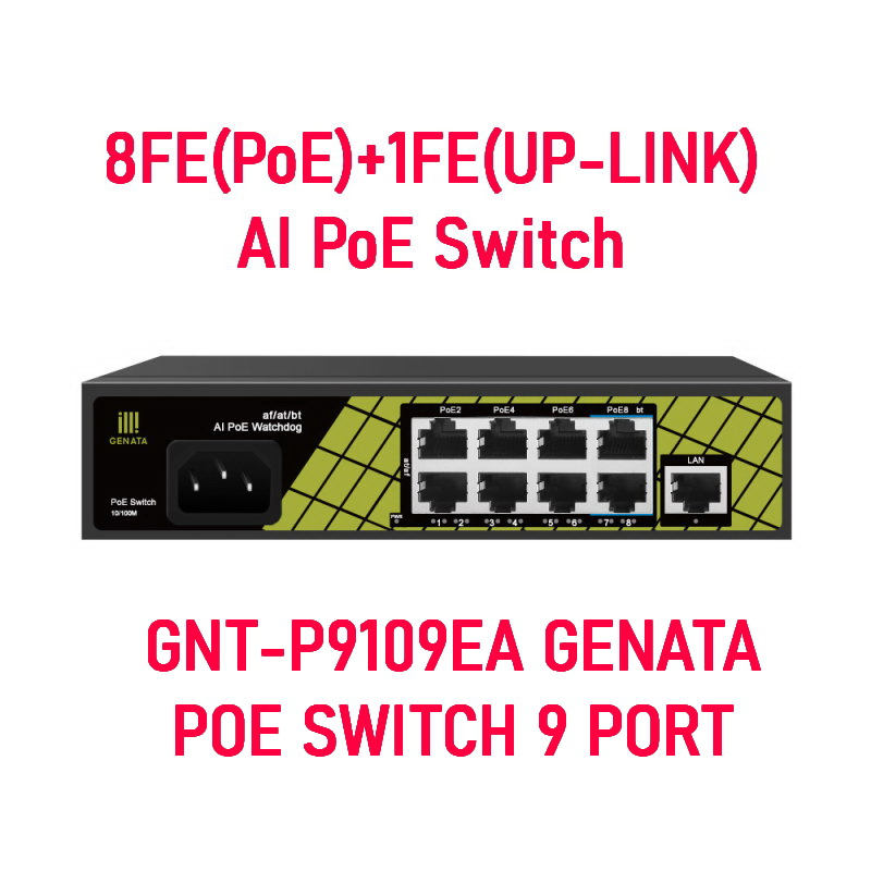 GNT-P9109EA GENATA POE SWITCH 9 PORT