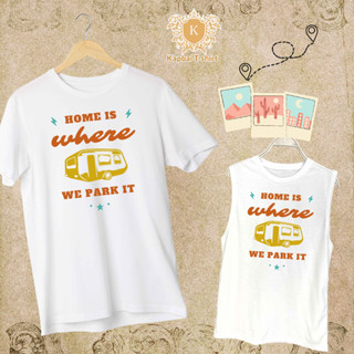 T-Shirt เสื้อยืด เสื้อแขนกุด ลายรถบ้าน เนื้อผ้าCotton100% เบอร์32 ใส่สบาย ใส่ได้ทั้งหญิงและชาย