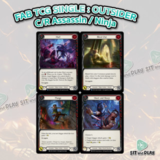 FAB TCG : Dual Class - Assassin / Ninja ระดับ C / R ชุด OUT แยกใบขาย การ์ดเกม