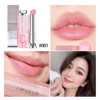 Beauty-Siam แท้ทั้งร้าน !! แบ่งขายลิปสติก DIOR LIP GLOW สี 001 PINK ขนาด 0.5 กรัม พร้อมแปรงทาลิป