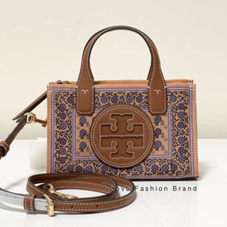 👑ผ่อน0%~แท้100%👑 กระเป๋าสะพาย TORY BURCH  ELLA PRINTED MINI TOTE  140095