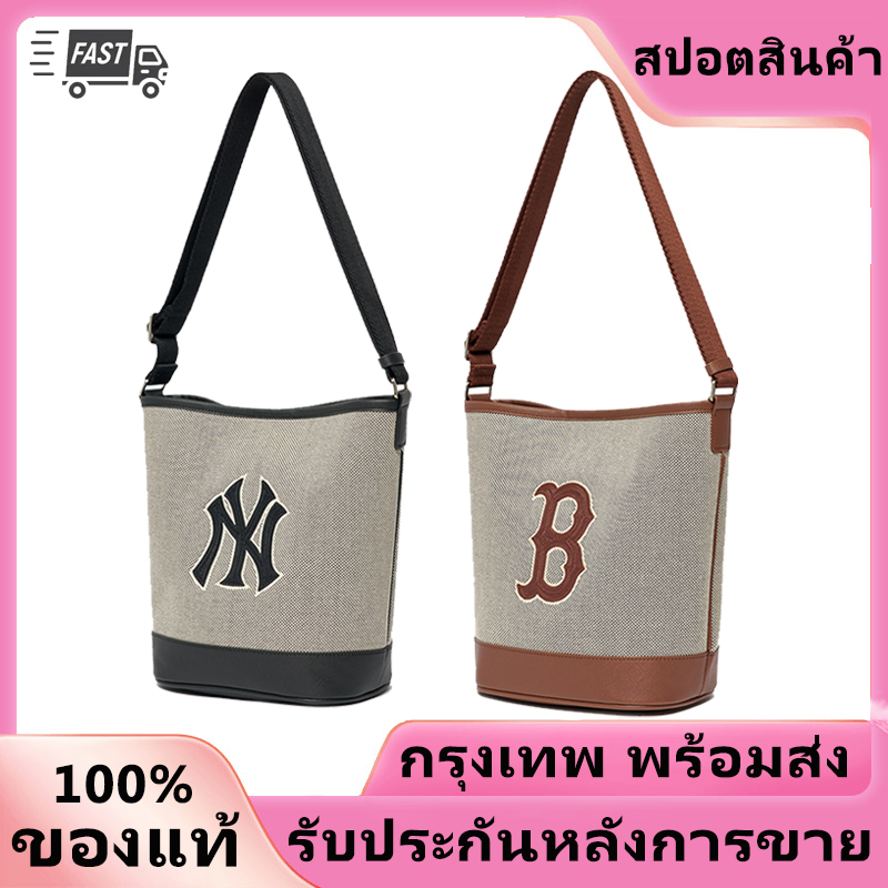 2023 NEW mlb bucket bag NY canvas handbag shoulder women handle bags กระเป๋าถัง new york boston tote