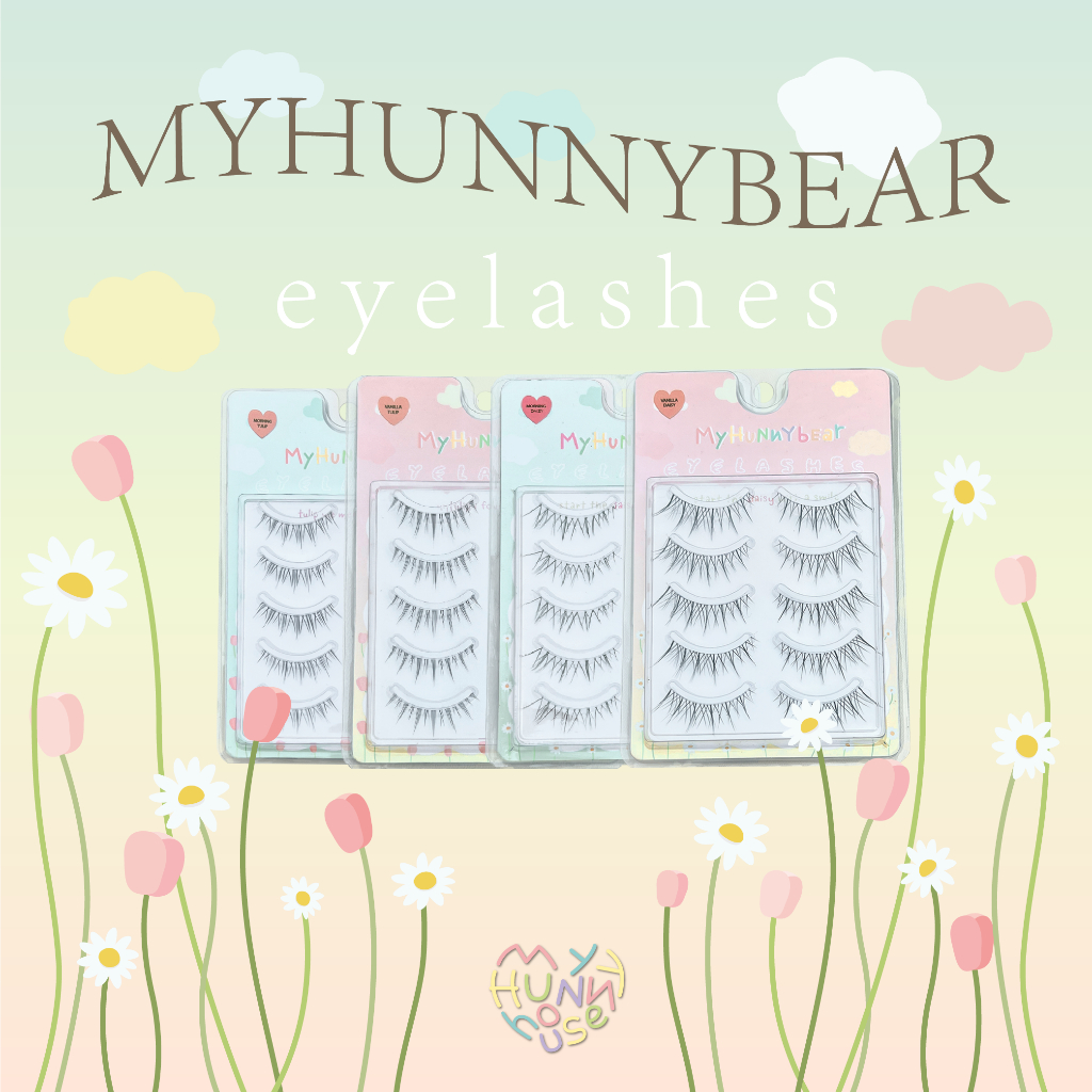 ลดล้างสต็อค!🍯 myhunnybear 🧸  พร้อมส่ง❣️ ขนตาปลอม จับช่อธรรมชาติ ก้านใส รวมรุ่น (All - Natural Eyelashes Style)