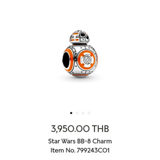 Pandora Star Wars BB-8 charm แท้100% หัวสามารถหมุนได้