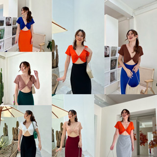 Missseed - Jayda dress  เดรสทูโทน ดูเรียบๆ แต่น่ารักสุดๆ มีสีให้เลือกเยอะมาก