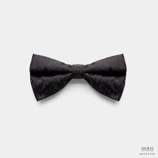 Black Paisley on Black Bowtie-โบว์ไทสีดำลายลูกน้ำ