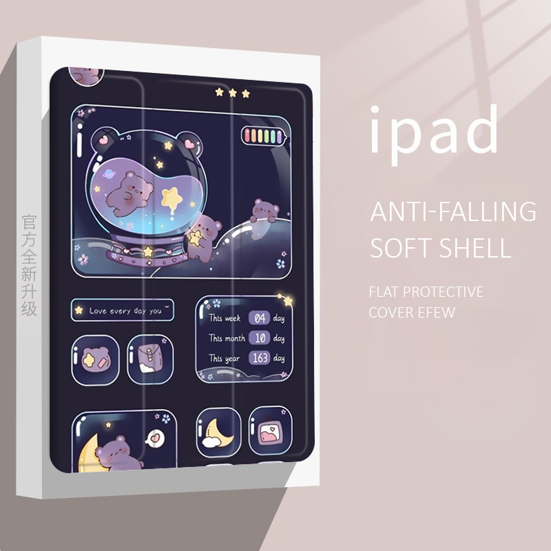 เคสไอแพด air 4 5 mini 4 5 6 gen6 เคสไอแพด 2022 pro11 space lucky bear เคส iPad 10.2 gen 7 8 9 gen10 
