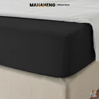 MAHAHENG ผ้าปูที่นอน สีพื้น นุ่มลื่น ระบายอากาศดี ขนาด 3.5 / 5 / 6 ฟุต (เฉพาะผ้าปู)