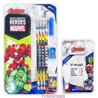 Hero Marvel Set ดินสอพร้อมกล่องดินสอ ฮีโร่มาเวล แอดเวนเจอร์ ลิขสิทธิ์แท้