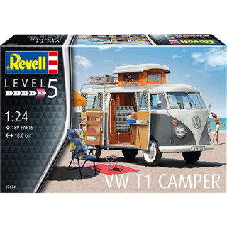 พลาสติก โมเดล ประกอบ REVELL สเกล 1/24 VW T1 CAMPER (07674)