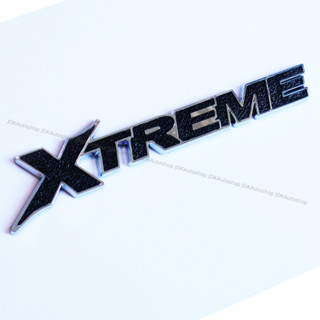 โลโก้ XTREAME ตัวนูน สีดำ ขอบสีเงินโครเมี่ยม สำหรับ CHEVROLET