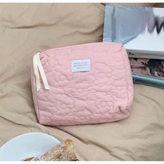 พร้อมส่ง กระเป๋าผ้า กระเป๋าใส่เครื่องสำอาง 👛กระเป๋าอเนกประสงค์ กระเป๋าสีชมพู