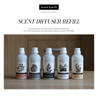 Humble&amp;gentle : Scent Diffuser Refill 100ml น้ำหอมปรับอากาศขวดเติม ขนาด 100ml พร้อมก้านไฟเบอร์ 5 ก้าน