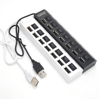 ตัวเพิ่มช่องUSB 2.0 HUB Combo Splitter 4 / 7 Port USB Switch High Speed ON / OFF Mini 2 In 1 ยูเอสบี ตัวอ่า