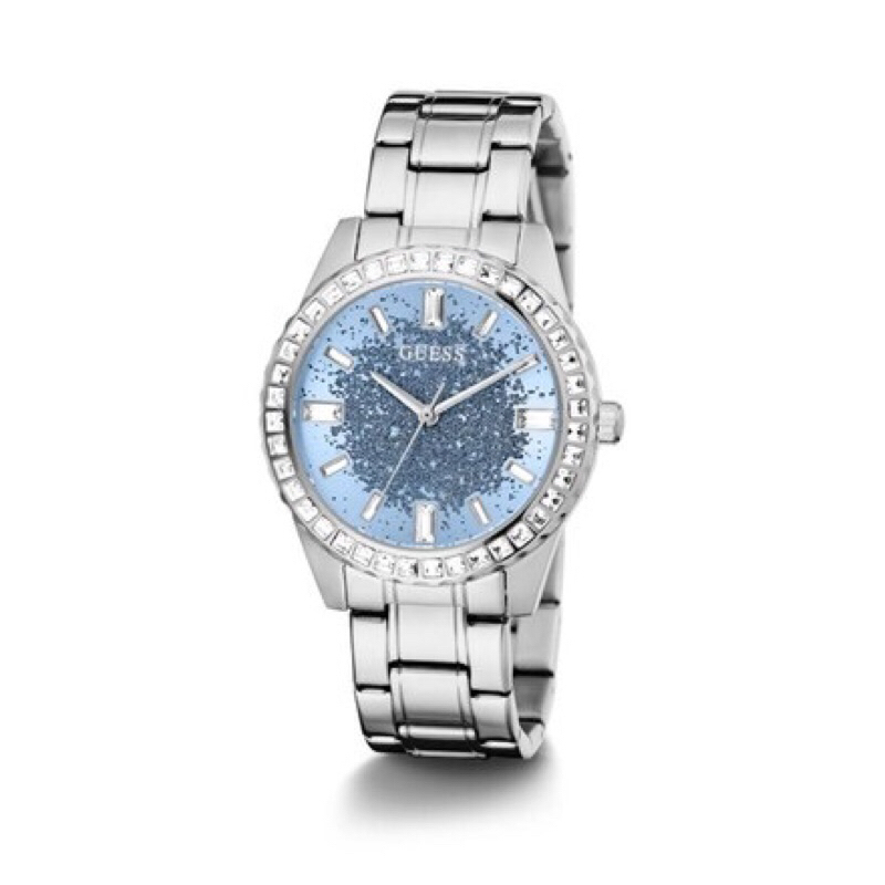 นาฬิกาข้อมือรุ่น GLITTER BURST GW0405L1 สีเงิน Guess 100% อุปกรณ์ครบ