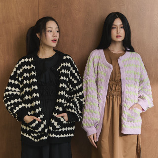 nichii - Argyle Luna Cardigan เสื้อคาร์ดิแกน ไหมพรม