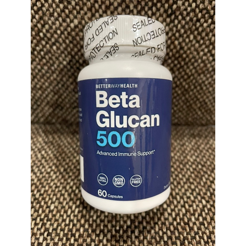 BetterWayHealth Beta Glucan 500 Advanced Immune Support 100%Natural NonGMO Gluten Free 60Cap เบต้ากลูเคน