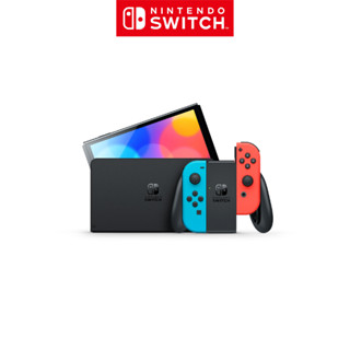 [Nintendo Official Store] Nintendo Switch - OLED Model Neon Blue/Neon Red (เครื่องเล่นเกมและจอยคอน)