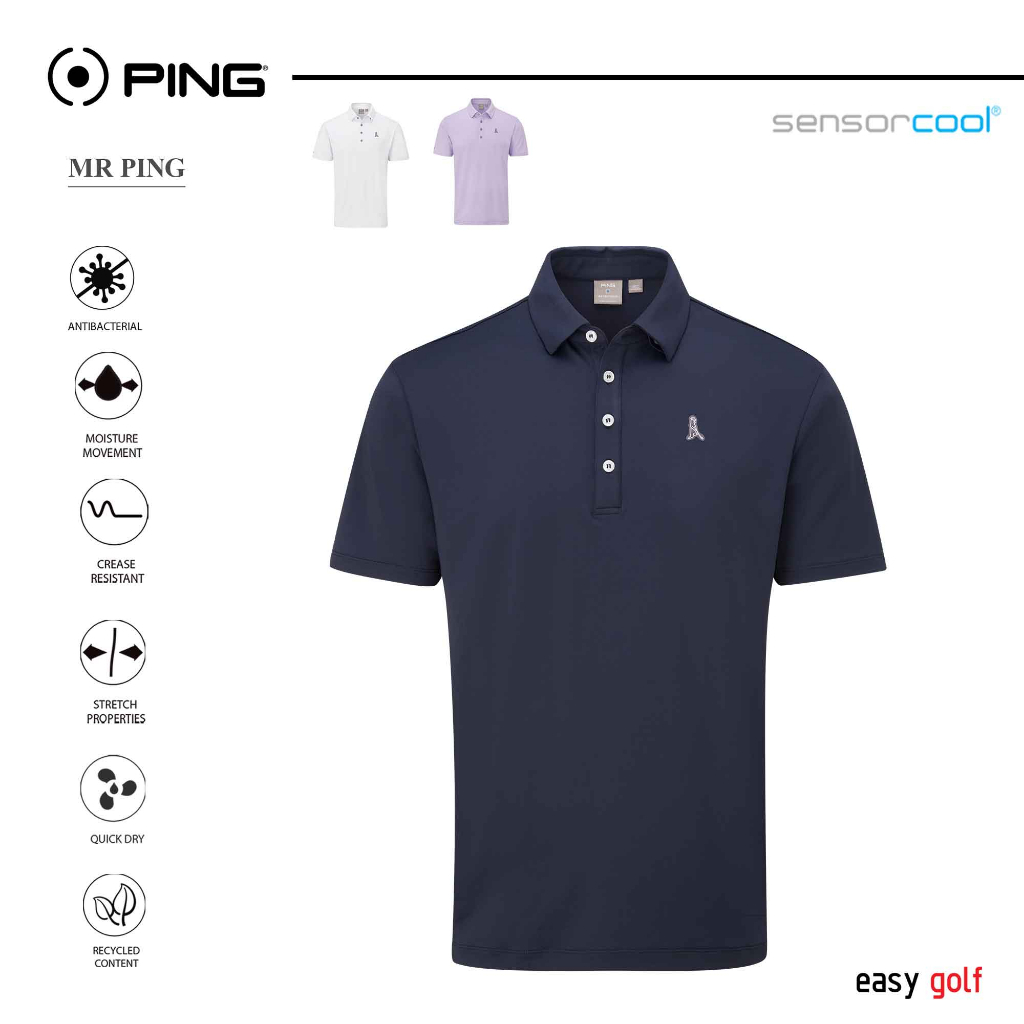 PING MR PING  POLO  PING MEN'S POLO เสื้อกีฬากอล์ฟผู้ชาย