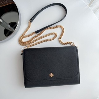 กระเป๋าTory Burch Emerson  Saffiano Chain Wallet  Crossbody Purs Bag