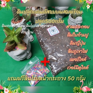 ดินปลูก แคนตัส ดินโป่ง สารอาหารครบ ขนาด 500 กรัม👈🌵