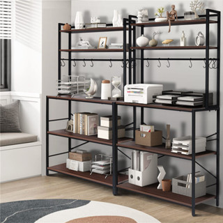 FATIVO ห้องครัว 5 ชั้นตู้เก็บของตู้เก็บของเตาอบไมโครเวฟ Kitchen Bakers Rack Storage Cabinet Microwave Oven Stand Shelves