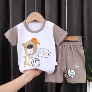 เสื้อผ้าเด็ก ชุดเด็ก เซต 2 ชิ้น เสื้อ+กางเกง ลายน่ารัก ผ้านิ่ม เบาสบาย พร้อมส่ง