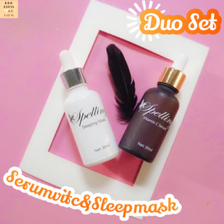 [Serumvitc &amp; Sleepingmask] Spelling Vitaminc Sleepmask Duoset Vitc วิตซี เซรั่ม สลีปมาส์ก มาส์ก วิตามินซี สลีปปิ้งมาส์ก