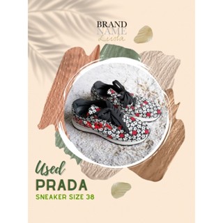 [สอบถามก่อนกดซื้อ]​ แท้​ 💯 Used in Good Condition Prada SneakersSize 38 (ความยาวเท้า 23 ซม.)