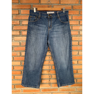 กางเกงยีนส์ 4-5 ส่วน ผ้าไม่ยืด Levi Strauss Size M เอว 32” สะโพก 44” ยาว 31.5” เป้า 10”